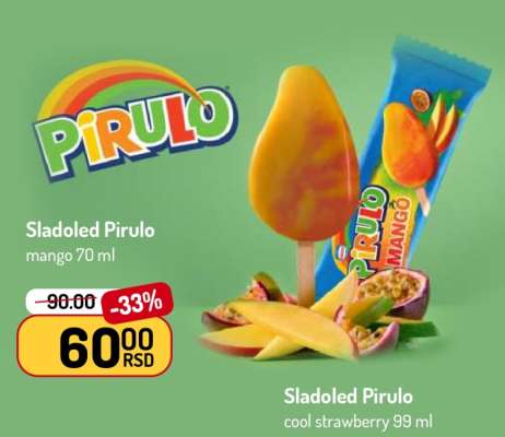 Sladoled Pirulo mango 70 ml