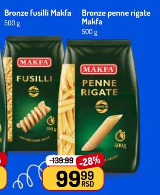 Bronze fusilli Makfa