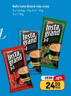 Kafa Insta Grand više vrsta