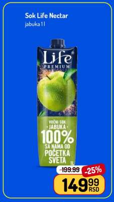 Sok Life Nectar jabuka 1l