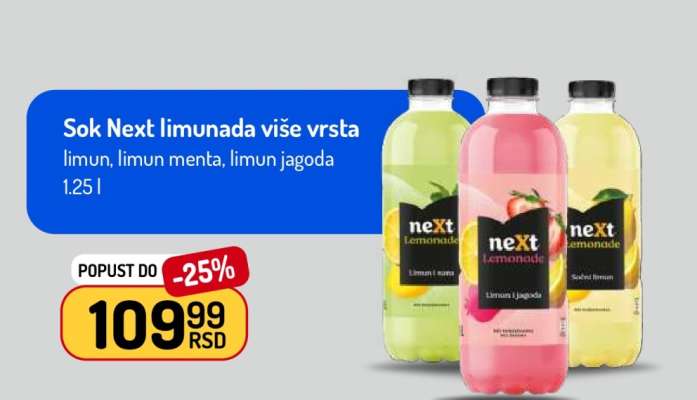 Sok Next limunada više vrsta