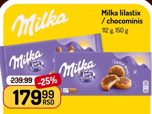 Milka lilastix / chocomini