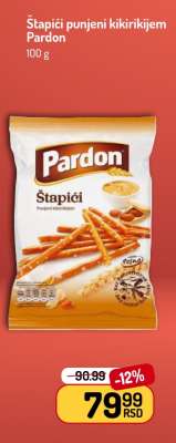 Štapići punjeni kikirikijem Pardon