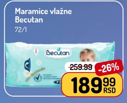 Maramice vlažne Becutan, 72/1