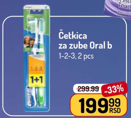 Četkica za zube Oral b 1-2-3, 2 pcs