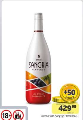 Crveno vino Sangrija Flamenco 1l