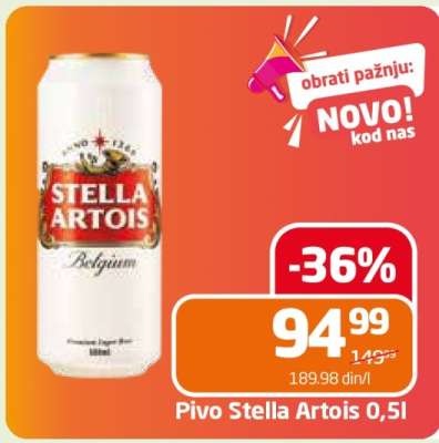 Pivo Stella Artois 0.5l
