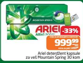Ariel deterdžent kapsule za veš Mountain Spring 30 kom