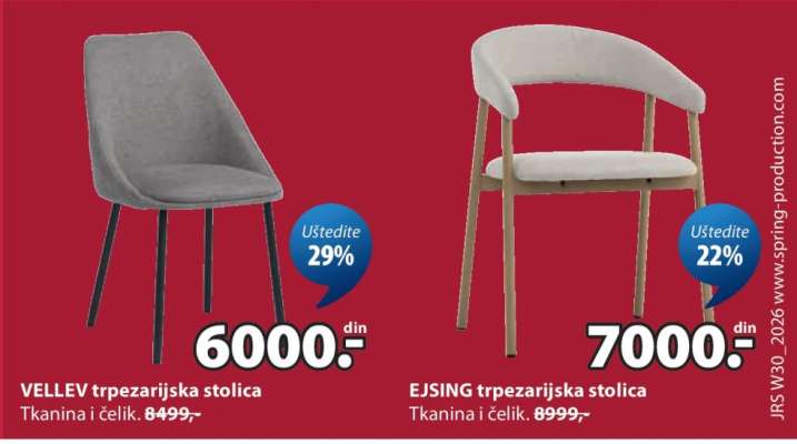 VELLEV trpezarijska stolica