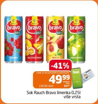 Sok Rauch Bravo limenka 0.25l