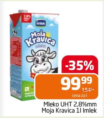 Mleko UHT 2,8%mm Moja Kravica 1l Imlek