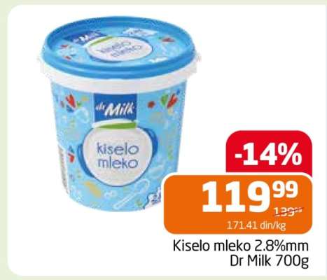 Kiselo mleko 2.8%mm Dr Milk 700g