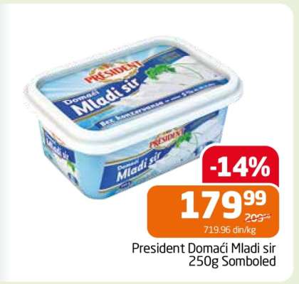 President Domaći Mladi sir 250g Somboled