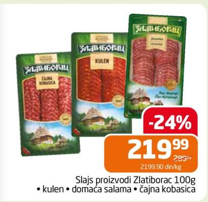 Slajs proizvodi Zlatiborac 100g