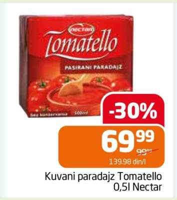 Kuvani paradajz Tomatello 0.5l Nectar