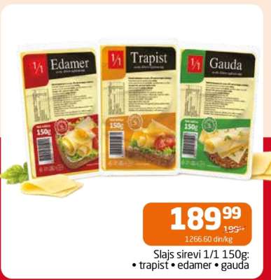 Slajs sirevi 1/1 150g