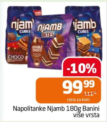 Napolitanke Njamb 180g Banini