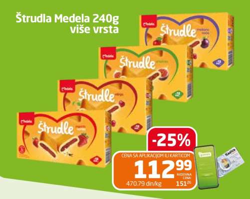 Štrudla Medela 240g više vrsta