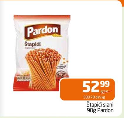 Štapići slani 90g Pardon