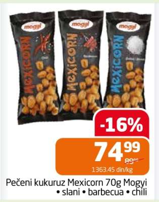 Pečeni kukuruz Mexicorn 70g Mogyi