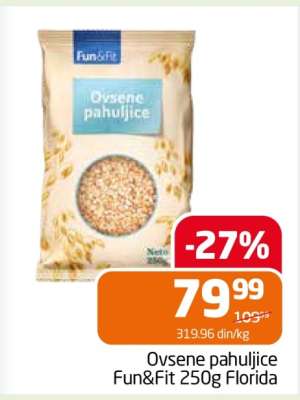 Ovsene pahuljice Fun&Fit 250g Florida