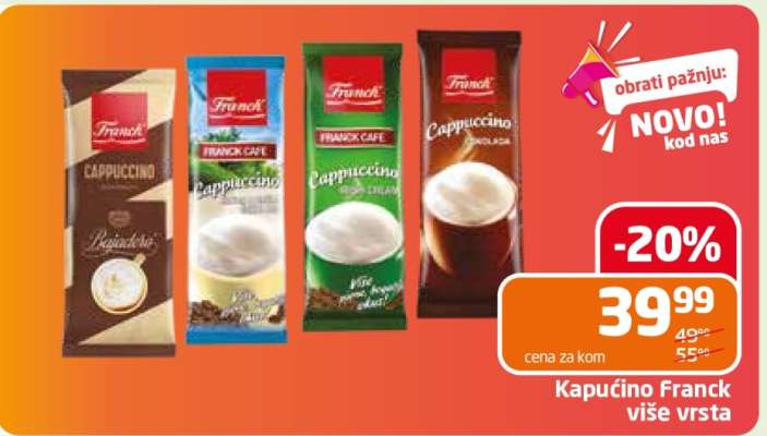 Kapućino Franck više vrsta