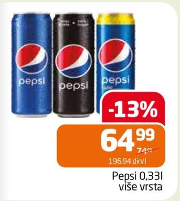 Pepsi 0,33l više vrsta