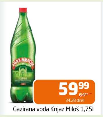 Gazirana voda Knjaz Miloš 1,75l