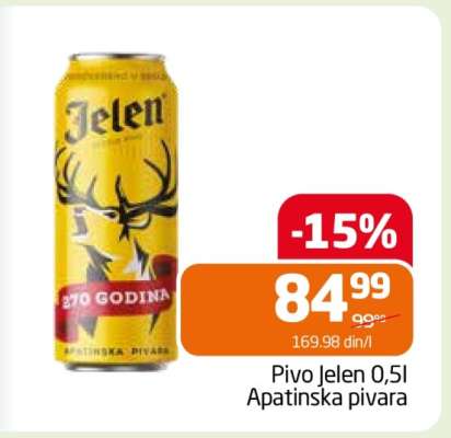 Pivo Jelen 0,5l Apatinska pivara