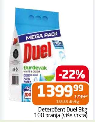 Deterdžent Duel 9kg