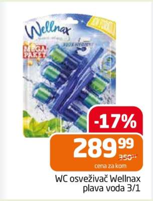 WC osvěživač Wellnax plava voda 3/1