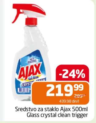Sredstvo za staklo Ajax 500ml