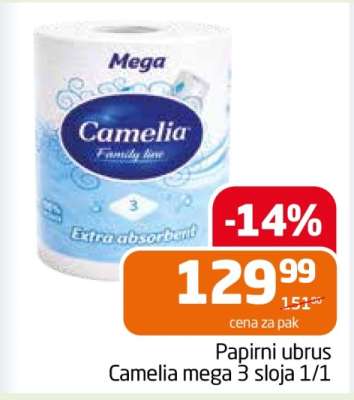 Papirni ubrus Camelia mega 3 sloja 1/1