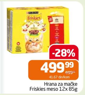 Hrana za mačke Friskies meso 12x85g