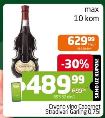 Crveno vino Cabernet Stradivari Garling 0.75l