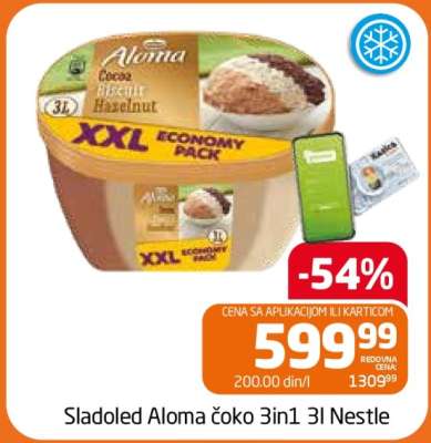 Sladoled Aloma čoko 3in1 3l Nestle