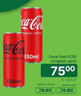 Coca Cola 0,33l (original, zero)