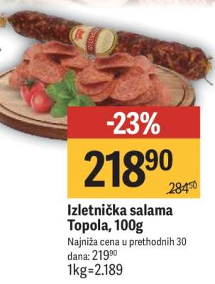 Izletnička salama Topola 100g