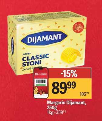 Margarin Dijamant 250g