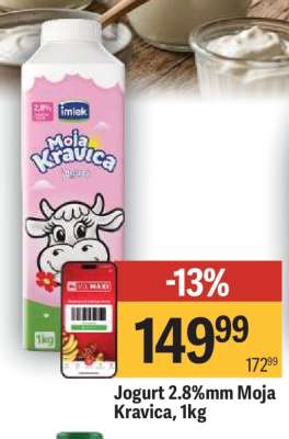 Jogurt 2.8%mm Moja kravica, 1kg
