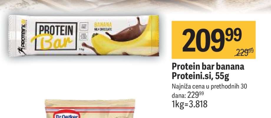 Protein bar banana Proteini.si, 55g