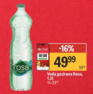 Voda gazirana Rosa 1.5l