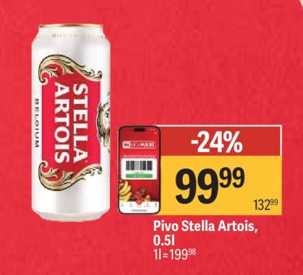Pivo Stella Artois 0.5l