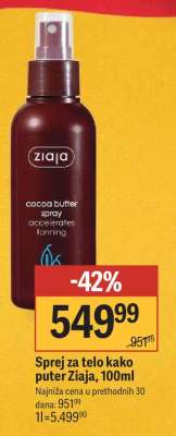 Sprej za telo kako puter Ziaja, 100ml