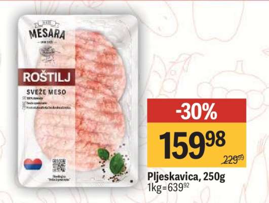 Pljeskavica, 250g