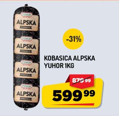 Kobasica Alpska Yuhor 1kg