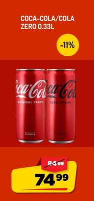 COCA-COLA/COLA ZERO 0.33L