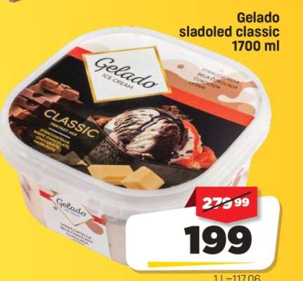 Gelado sladoled classic 1700 ml