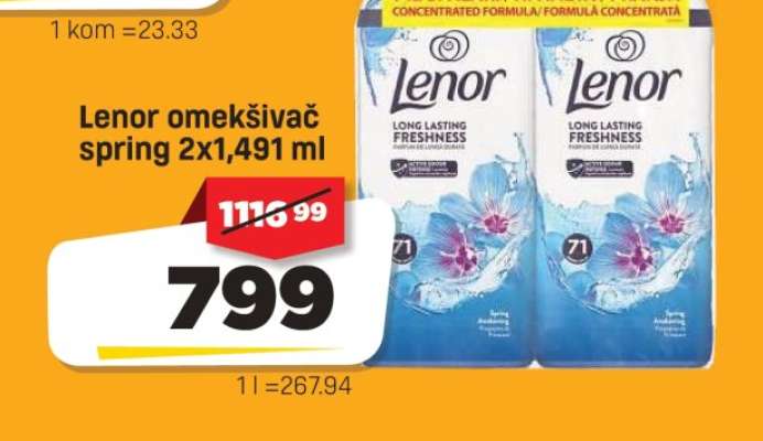Lenor omekšivač spring 2x1,491 ml