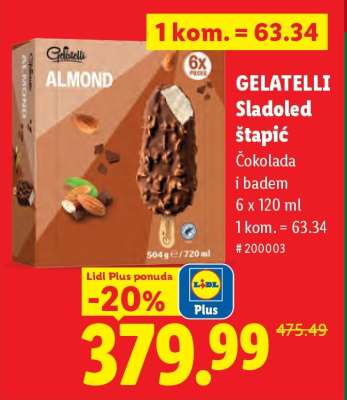 GELATELLI Sladoled štapić
